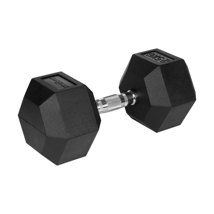 Hantel żeliwny gumowany HEX 25 kg REBEL ACTIVE Hantel żeliwny gumowany HEX 25 kg REBEL ACTIVE
