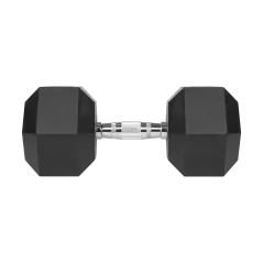 Hantel żeliwny gumowany HEX 25 kg REBEL ACTIVE