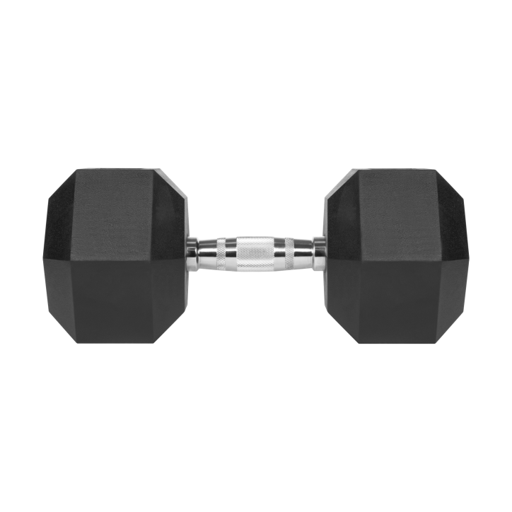 Hantel żeliwny gumowany HEX 25 kg REBEL ACTIVE Hantel żeliwny gumowany HEX 25 kg REBEL ACTIVE
