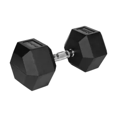 Hantel żeliwny gumowany HEX 27,5 kg REBEL ACTIVE