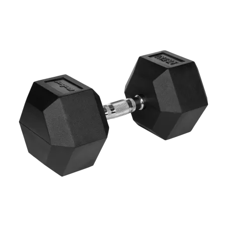 Hantel żeliwny gumowany HEX 27,5 kg REBEL ACTIVE