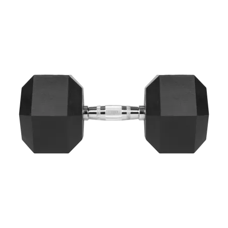 Hantel żeliwny gumowany HEX 27,5 kg REBEL ACTIVE