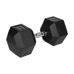 Hantel żeliwny gumowany HEX 35 kg REBEL ACTIVE
