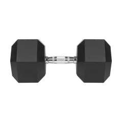 Hantel żeliwny gumowany HEX 35 kg REBEL ACTIVE