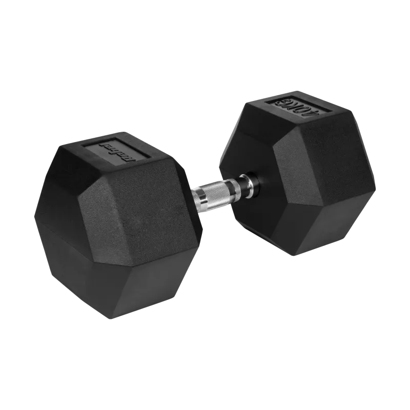 Hantel żeliwny gumowany HEX 40 kg REBEL ACTIVE