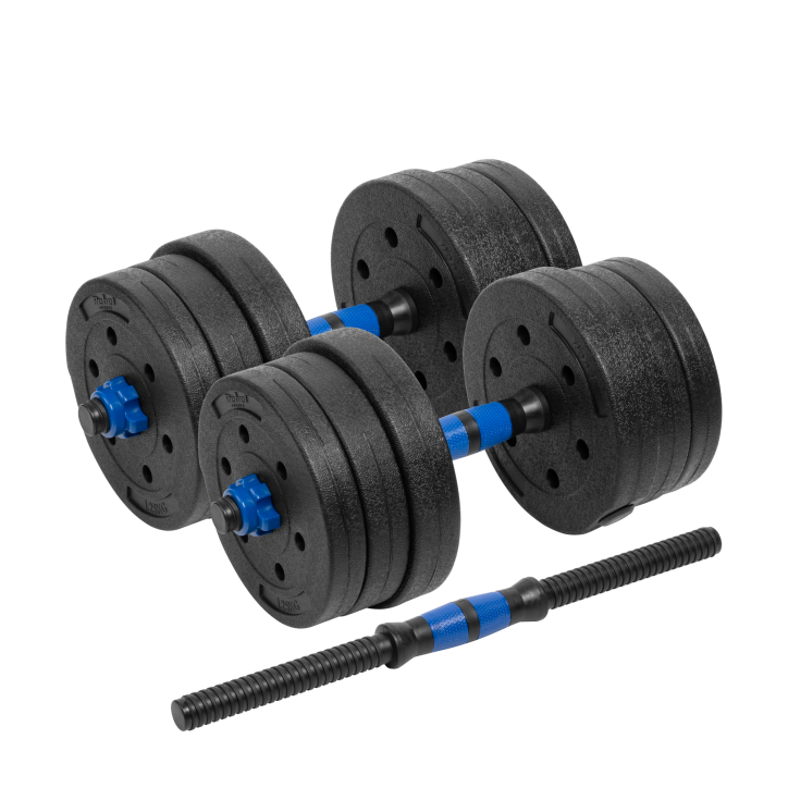 Hantle bitumiczne regulowane z łącznikiem 2x10kg REBEL ACTIVE Hantle bitumiczne regulowane z łącznikiem 2x10kg REBEL ACTIVE