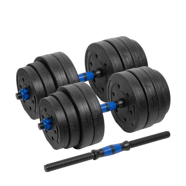 Hantle bitumiczne regulowane z łącznikiem 2x20kg, REBEL ACTIVE Hantle bitumiczne regulowane z łącznikiem 2x20kg, REBEL ACTIVE
