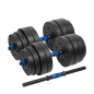 Hantle bitumiczne regulowane z łącznikiem 2x20kg, REBEL ACTIVE Hantle bitumiczne regulowane z łącznikiem 2x20kg, REBEL ACTIVE