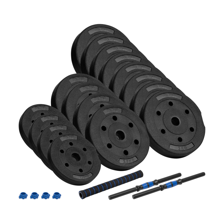 Hantle bitumiczne regulowane z łącznikiem 2x20kg, REBEL ACTIVE Hantle bitumiczne regulowane z łącznikiem 2x20kg, REBEL ACTIVE