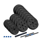 Hantle bitumiczne regulowane z łącznikiem 2x20kg, REBEL ACTIVE Hantle bitumiczne regulowane z łącznikiem 2x20kg, REBEL ACTIVE