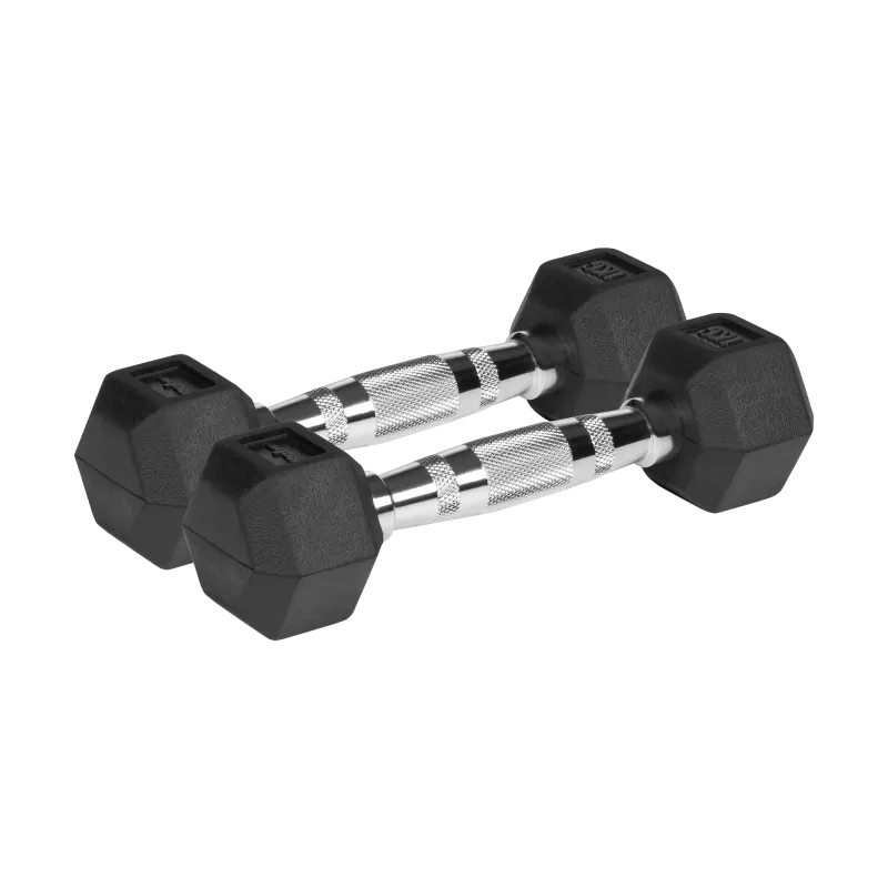 Hantle żeliwne gumowane HEX 2x1 kg REBEL ACTIVE Hantle żeliwne gumowane HEX 2x1 kg REBEL ACTIVE