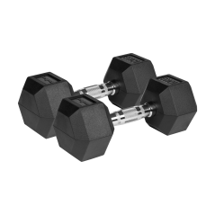 Hantle żeliwne gumowane HEX 2x10 kg REBEL ACTIVE