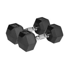 Hantle żeliwne gumowane HEX 2x10 kg REBEL ACTIVE
