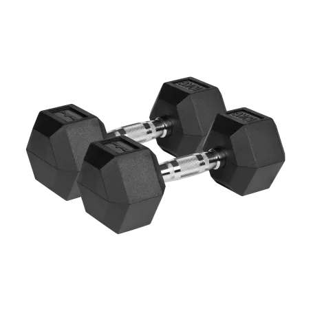 Hantle żeliwne gumowane HEX 2x10 kg REBEL ACTIVE
