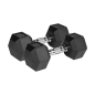 Hantle żeliwne gumowane HEX 2x10kg , REBEL ACTIVE Hantle żeliwne gumowane HEX 2x10kg , REBEL ACTIVE