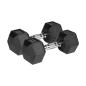 Hantle żeliwne gumowane HEX 2x10 kg REBEL ACTIVE Hantle żeliwne gumowane HEX 2x10 kg REBEL ACTIVE