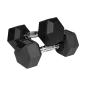 Hantle żeliwne gumowane HEX 2x10 kg REBEL ACTIVE Hantle żeliwne gumowane HEX 2x10 kg REBEL ACTIVE