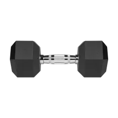 Hantle żeliwne gumowane HEX 2x10kg , REBEL ACTIVE