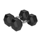 Hantle żeliwne gumowane HEX 2x12.5 kg REBEL ACTIVE Hantle żeliwne gumowane HEX 2x12.5 kg REBEL ACTIVE