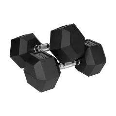 Hantle żeliwne gumowane HEX 2x12.5 kg REBEL ACTIVE