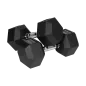 Hantle żeliwne gumowane HEX 2x12.5 kg REBEL ACTIVE Hantle żeliwne gumowane HEX 2x12.5 kg REBEL ACTIVE
