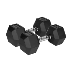 Hantle żeliwne gumowane HEX 2x15 kg REBEL ACTIVE