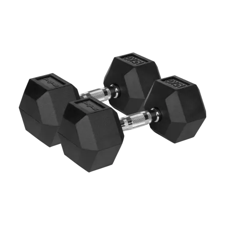 Hantle żeliwne gumowane HEX 2x15 kg REBEL ACTIVE