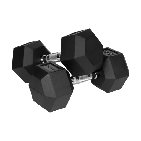 Hantle żeliwne gumowane HEX 2x15 kg REBEL ACTIVE
