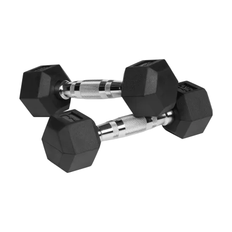 Hantle żeliwne gumowane HEX 2x2kg , REBEL ACTIVE