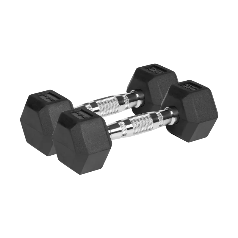 Hantle żeliwne gumowane HEX 2x3 kg REBEL ACTIVE Hantle żeliwne gumowane HEX 2x3 kg REBEL ACTIVE