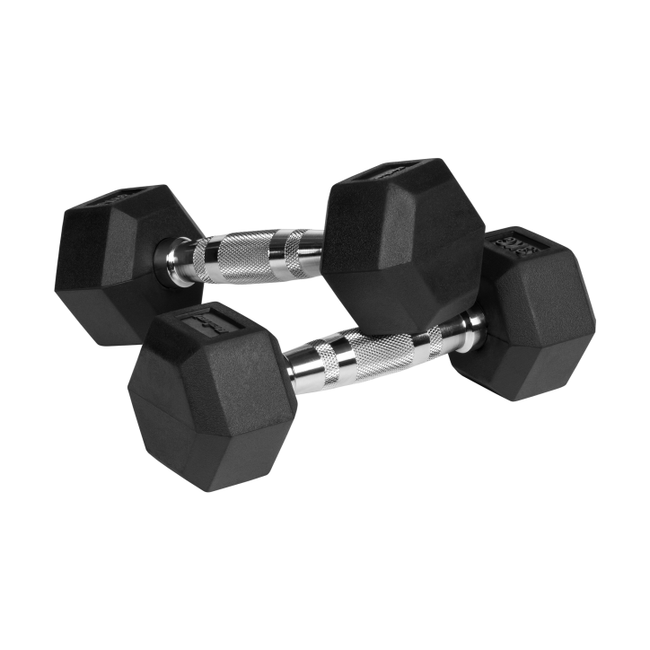 Hantle żeliwne gumowane HEX 2x3kg , REBEL ACTIVE