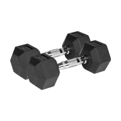 Hantle żeliwne gumowane HEX 2x4 kg REBEL ACTIVE