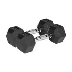 Hantle żeliwne gumowane HEX 2x4 kg REBEL ACTIVE