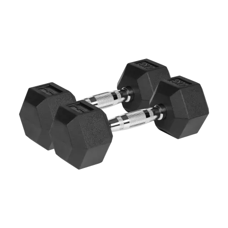 Hantle żeliwne gumowane HEX 2x4 kg REBEL ACTIVE
