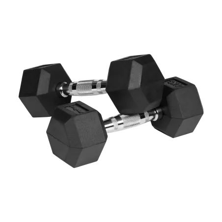 Hantle żeliwne gumowane HEX 2x4kg , REBEL ACTIVE