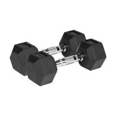 Hantle żeliwne gumowane HEX 2x5 kg REBEL ACTIVE