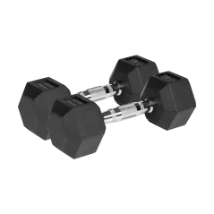 Hantle żeliwne gumowane HEX 2x5 kg REBEL ACTIVE