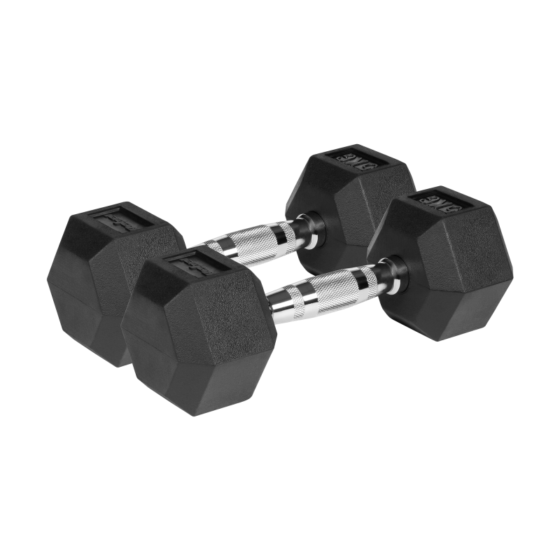 Hantle żeliwne gumowane HEX 2x5 kg REBEL ACTIVE
