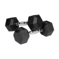 Hantle żeliwne gumowane HEX 2x5 kg REBEL ACTIVE