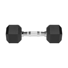 Hantle żeliwne gumowane HEX 2x5kg , REBEL ACTIVE