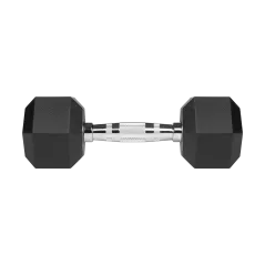 Hantle żeliwne gumowane HEX 2x5kg , REBEL ACTIVE