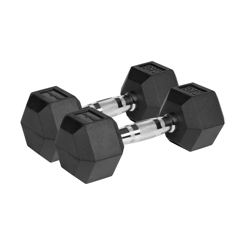 Hantle żeliwne gumowane HEX 2x6 kg REBEL ACTIVE Hantle żeliwne gumowane HEX 2x6 kg REBEL ACTIVE
