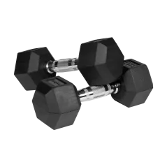 Hantle żeliwne gumowane HEX 2x6kg , REBEL ACTIVE