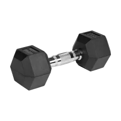 Hantle żeliwne gumowane HEX 2x6kg , REBEL ACTIVE