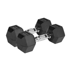 Hantle żeliwne gumowane HEX 2x7 kg REBEL ACTIVE