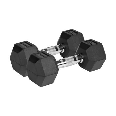 Hantle żeliwne gumowane HEX 2x7 kg REBEL ACTIVE