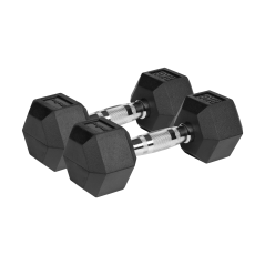 Hantle żeliwne gumowane HEX 2x8 kg REBEL ACTIVE