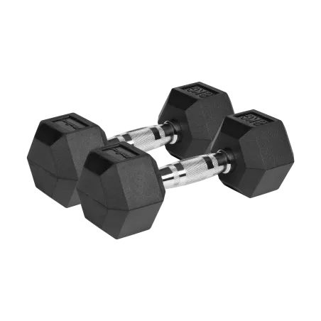 Hantle żeliwne gumowane HEX 2x8 kg REBEL ACTIVE