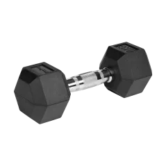 Hantle żeliwne gumowane HEX 2x8kg , REBEL ACTIVE