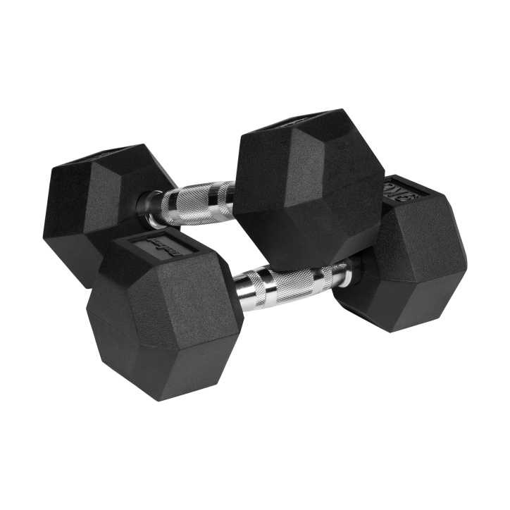 Hantle żeliwne gumowane HEX 2x9kg , REBEL ACTIVE Hantle żeliwne gumowane HEX 2x9kg , REBEL ACTIVE